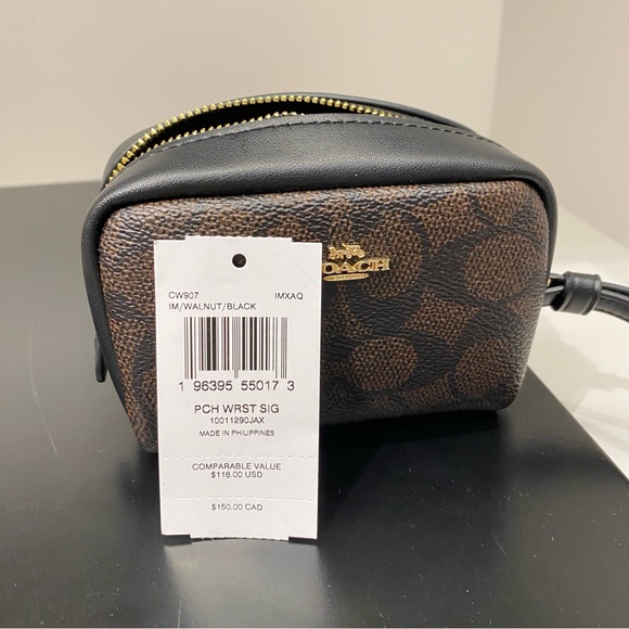 Coach Pouch Wristlet In Signature Canvas CW907 - Picture 9 of 9